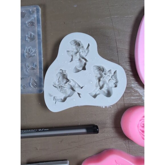 Lot Of 11 Silicone Molds/Moulds for Resin Cake Decoration Craft Making Trinket - Picture 7 of 11